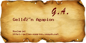 Gellén Agapion névjegykártya